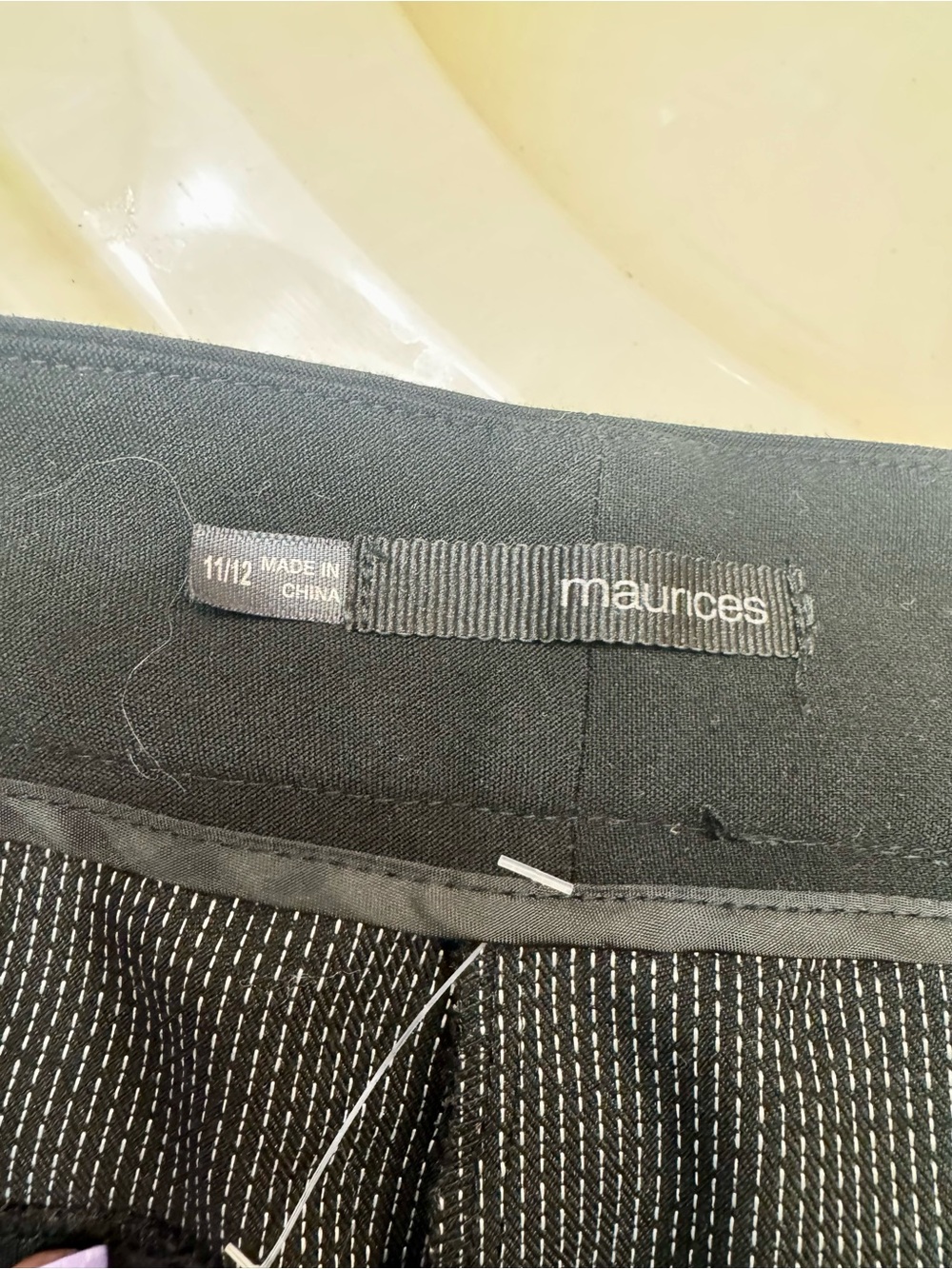Maurices Black Micro Dot Slimming Pants